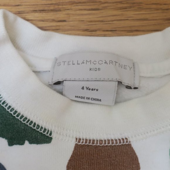STELLA MCCARTNEY garden print sweatshirt white multicolor cotton long sleeve 4yr - Picture 3 of 7